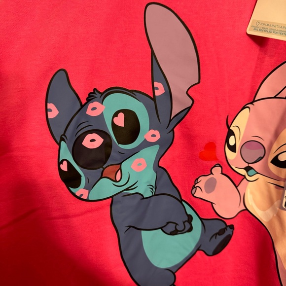 NWT. Disney Primark Stitch & Angel sweatshirt 2XL. Bright pink - Picture 5 of 12